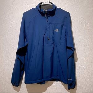 The North Face Soft Shell Apex Jacket Blue Half Zip M Medium